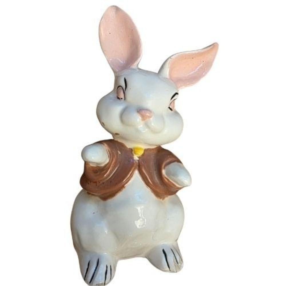 Vintage 1968 Cherokee Ceramic Bunny Rabbit‎ Figurine Looks Mean